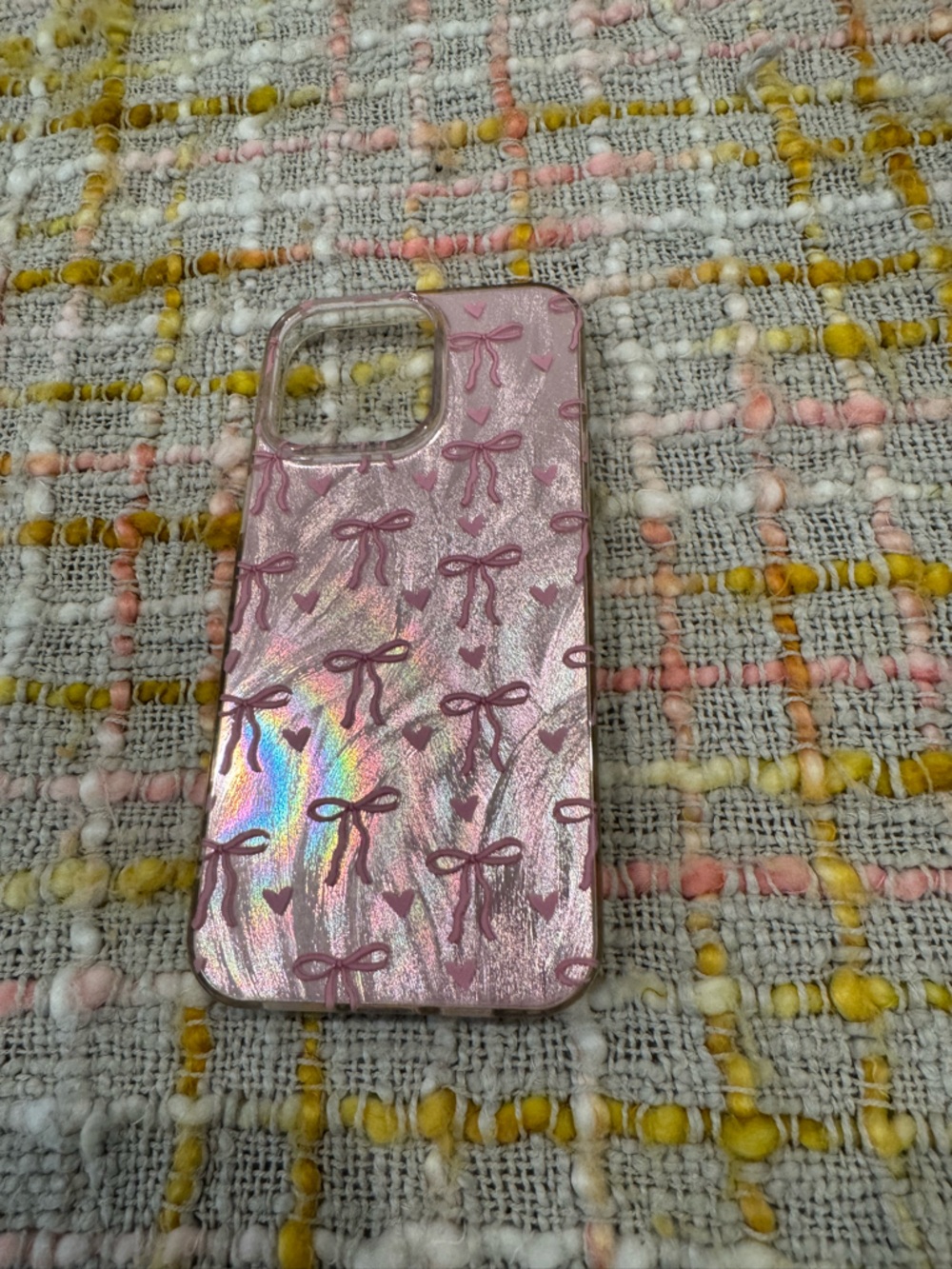 Iridescent Clear Phone Case - Shimmering Pearl Finish